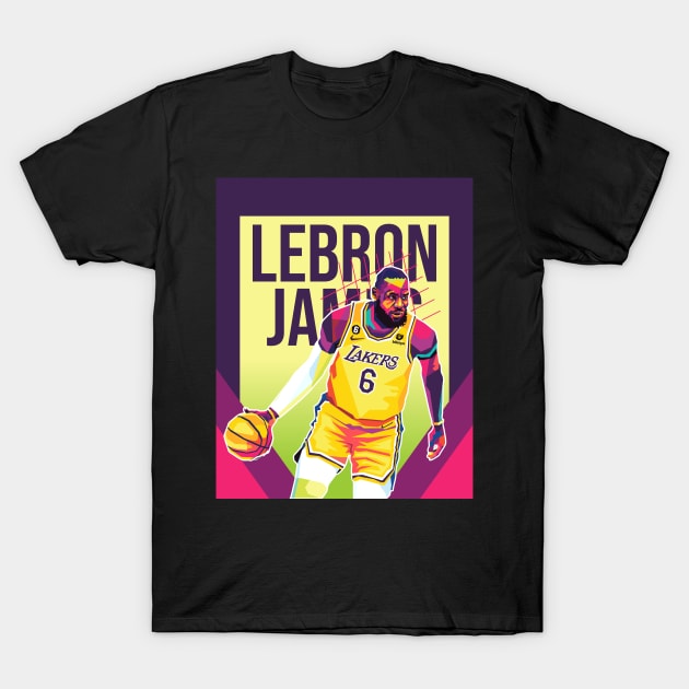 lebron james pop art T-Shirt by cool pop art house